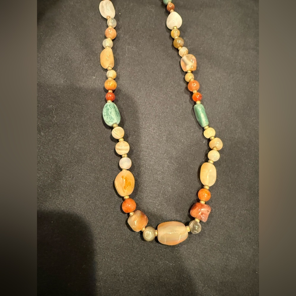 Himalayan Old Beads From Ancient Indo-Tibetan Antique Agate Beads Necklace Mala - Picture 12 of 12